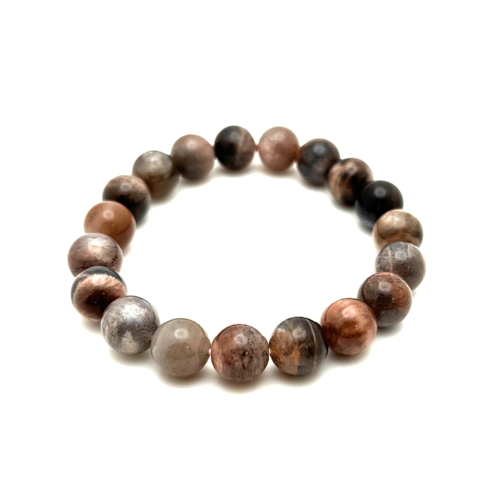Black Moonstone Beaded Bracelet