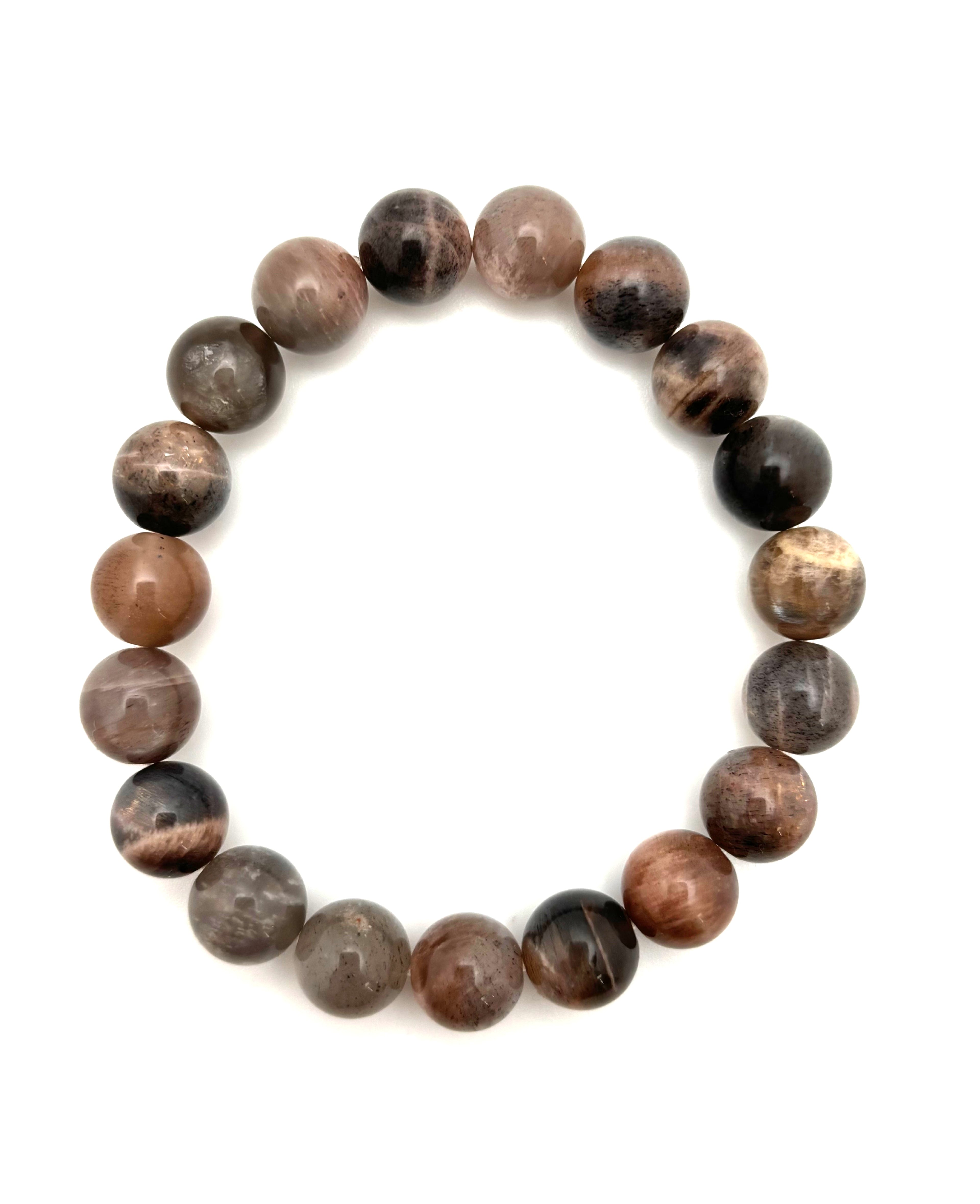 Black Moonstone Beaded Bracelet